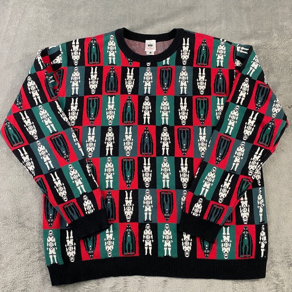 Star Wars Collection Hanna Andersson Sweater XL Holiday Casual Movie AOP EUC
